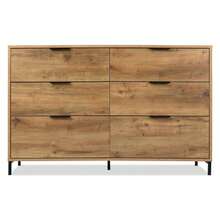 (=834445AAD) Chest Of Drawers, Sideboard With 6 Drawers, 120 X 40 X 76 Cm In Dark Oak, Tall Sideboard For Bedroom And Living Room - Dark Oak - View 12