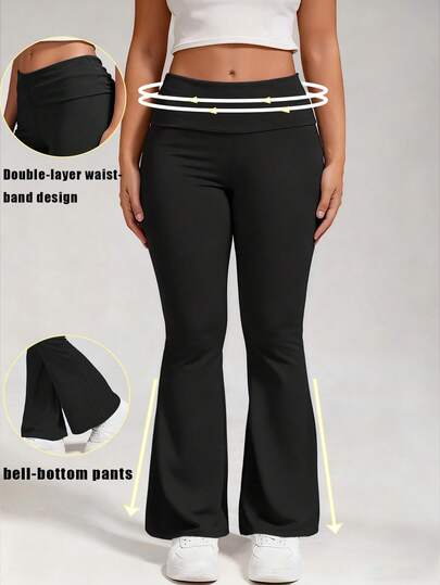 Women's Outdoor Casual Solid Color Leggings, Minimalist Design, Comfortable & Skin-Friendly Pants