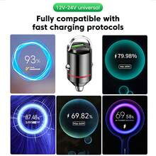 快速充电手机车载充电器 100W 双口迷你多功能车载充电器 带拉环 情人节礼物 - 均碼 - 查看 6