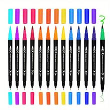 60/72/100/120 Colors Dual Tip Marker Pens - Colored Pencils Watercolor Art Markers Fine Liners Calligraphy Pens - Adult Coloring Books Magazines Drawing Graffiti Art Markers Premium CD Packaging - Black - View 4