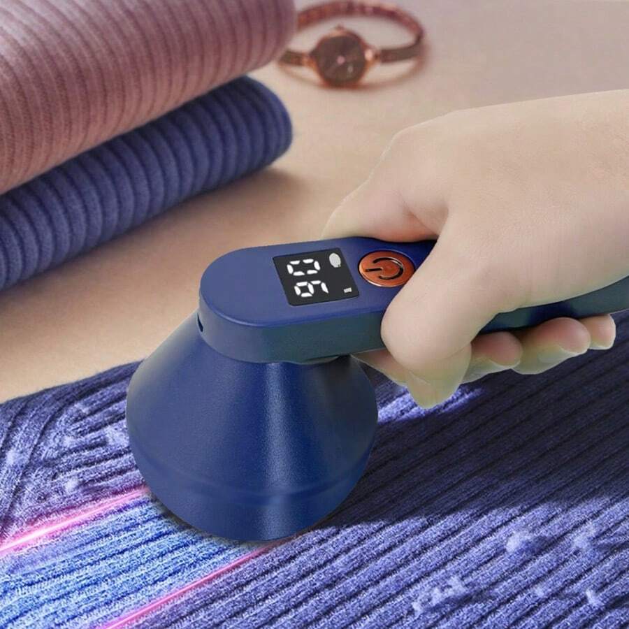 可充电式除毛器 - 便携式毛球修剪器 | USB充电式织物剃毛器和衣物修剪器，带数字显示屏，电池续航时间长，适合居家和旅行 - 完美的圣诞礼物