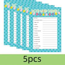5pcs/10pcs/20pcs, Easter Themed Spelling Classroom Party Game Cards - Multicolor - View 9