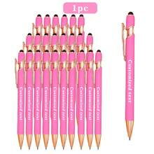 1/5/12/24/36 Pcs Personalized Customized Metal Ballpoint Pens With Stylus Retractable | Custom Engraved Name Date Logo Pens | Smooth Writing Medium Tip Soft Touch Anti-Slip Grip | For Work Office Business Writing Pens | School Student Teacher Pens | Wedding Couple Personalized Pens | Birthday Graduation Gifts | Back-To-School School Supplies Office Essentials | Classroom Dorm Office Conference Use | Mother's Day Gift | Teacher's Day Gift - Màu xanh da trời - Xem 5