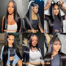 bling hair 360 Full Frontal Lace Wigs Human Hair Straight Wig Hidden Strap Invisible Drawstring  Lace Front Wigs Human Hair Pre Plucked With Natural Hairline 360 Frontal Glueless Wigs For Women 200 Density 16 18  Inch 13x6 Frontal Wigs Human Hair Wigs Human Hair 360 Straight Wig Human Hair Full Lace Pre Plucked 200 Density Drawstring Lace Front Wig Glueless Hidden Strap Lace Frontal Wig For Women - Natural Black - 查看 6