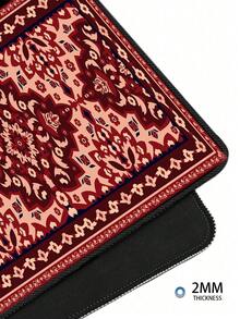 Mouse Pad Quadrado Pequeno, Base de Borracha Boêmia, Adequado para Mouse Sem Fio de Computador de Mesa, Escritório, Computador Portátil, Decoração de Escritório Doméstico - Quadrado - Visão 3