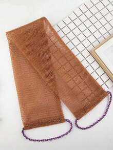 1pc African Loofah Net Sponge, African Exfoliating Back Scrubber, Loofah Net Body Scrubber With Strap - A - View 13