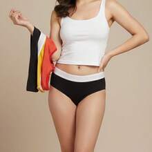 Calcinha conforto de algodão elástico exposto 5 unidades - Multicolorido - Visão 1