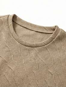 Men's Casual Commuter Khaki Vest Set - Camel - View 5