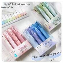 Bút dạ quang, dung lượng lớn, nhiều màu, dành cho học sinh, bút đánh dấu màu mềm, bút dạ quang bảo vệ mắt. - Bút dạ quang - Xem 9