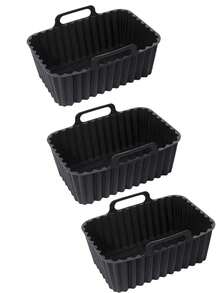 1/2/3pcs Reusable Silicone Air Fryer Liners, Rust-Proof Easy To Clean Multi-Functional Kitchen Accessory, Heat-Resistant Silicone Tray, Universal For Air Fryer, Oven, Frying Pan, Suitable For Outdoor Cooking, Baking And Cake Making Kitchen Tool - Multicolor - View 12