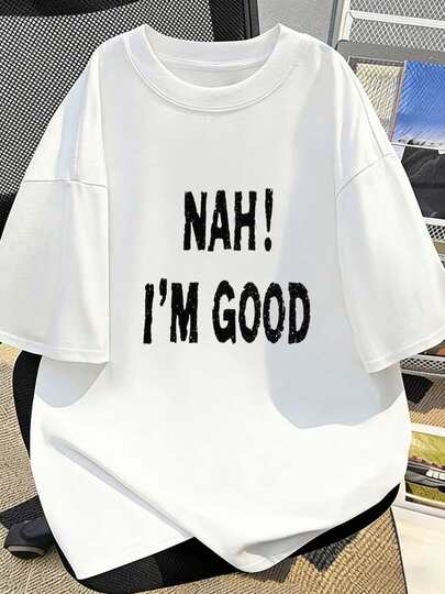 Work Commute-Shirt Men's Pure Cotton Printed Short Sleeve Slim Fit Versatile Jeans Super Practical Jogging Suit Men