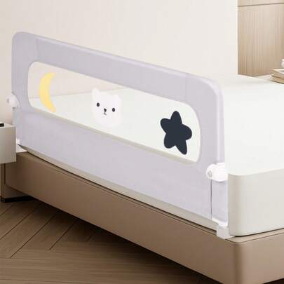 Barandilla de para cama infantil Advwin de 180 cm, plegable y de altura ajustable, protector para bebés y niños pequeños