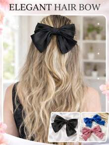 Laço de Cabelo Feminino  – Elegante, Estilo Clássico e Confortável - Vermelho - Visão 3