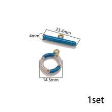 一套304不锈钢珐琅镀金OT扣，女士不锈钢首饰OT扣，适用于DIY项链和手链制作 - OT扣 - 查看 8