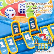 Jogo de Contagem de Números com Dados, Adição, Subtração, Multiplicação, Brinquedo Educativo STEM, Brinquedo de Matemática para Crianças de 3+ Anos, Cartas de Números Interativas de Virar para Meninos e Meninas da Pré-Escola, Desenvolvimento de Habilidades de Aprendizagem, Pensamento Inovador, Jogo Multiplayer, Educação Inicial, Brinquedo Interativo Pais-Filhos, Presente de Aniversário Infantil - Multicolorido - Visão 7