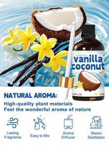 EMBRACEX. 100ml Vanilla Coconut Essential Oil, With Dropper, Suitable For Making Candles, Diffusers, And Daily Use - Vanilla Coconut - View 5