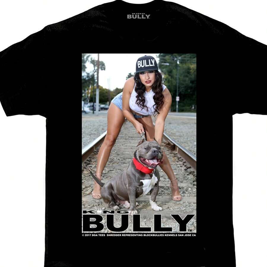 King Bully Brand Shredder Pit Bull Homies Sexy DGA Angels Model T Shirt - Black - View 1