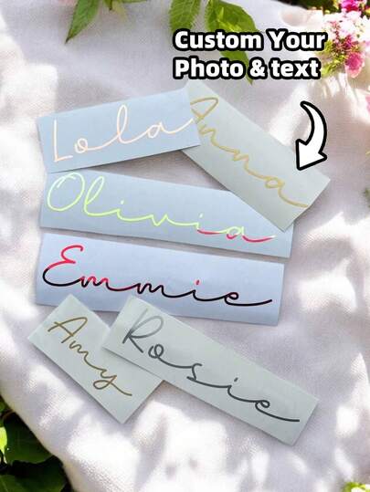 Customized Name Labels, Stickers, Nameplates, Personalized Stickers, Name Tags, Date Stickers, DIY Gifts, Suitable For Back To School, Weddings, Home Decor, School Supplies, Vibrant Colors, Customizable, Unique Personalized, Ideal Gifts For Friends, Anniversaries, Home Decor