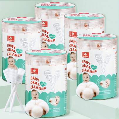 Baby Tongue Cleaner, Newborn Toothbrush,  Disposable Infant Toothbrush Clean Mouth,Gauze Gum Cleaner Oral Cleaning Stick Dental Care For 0-36 Month