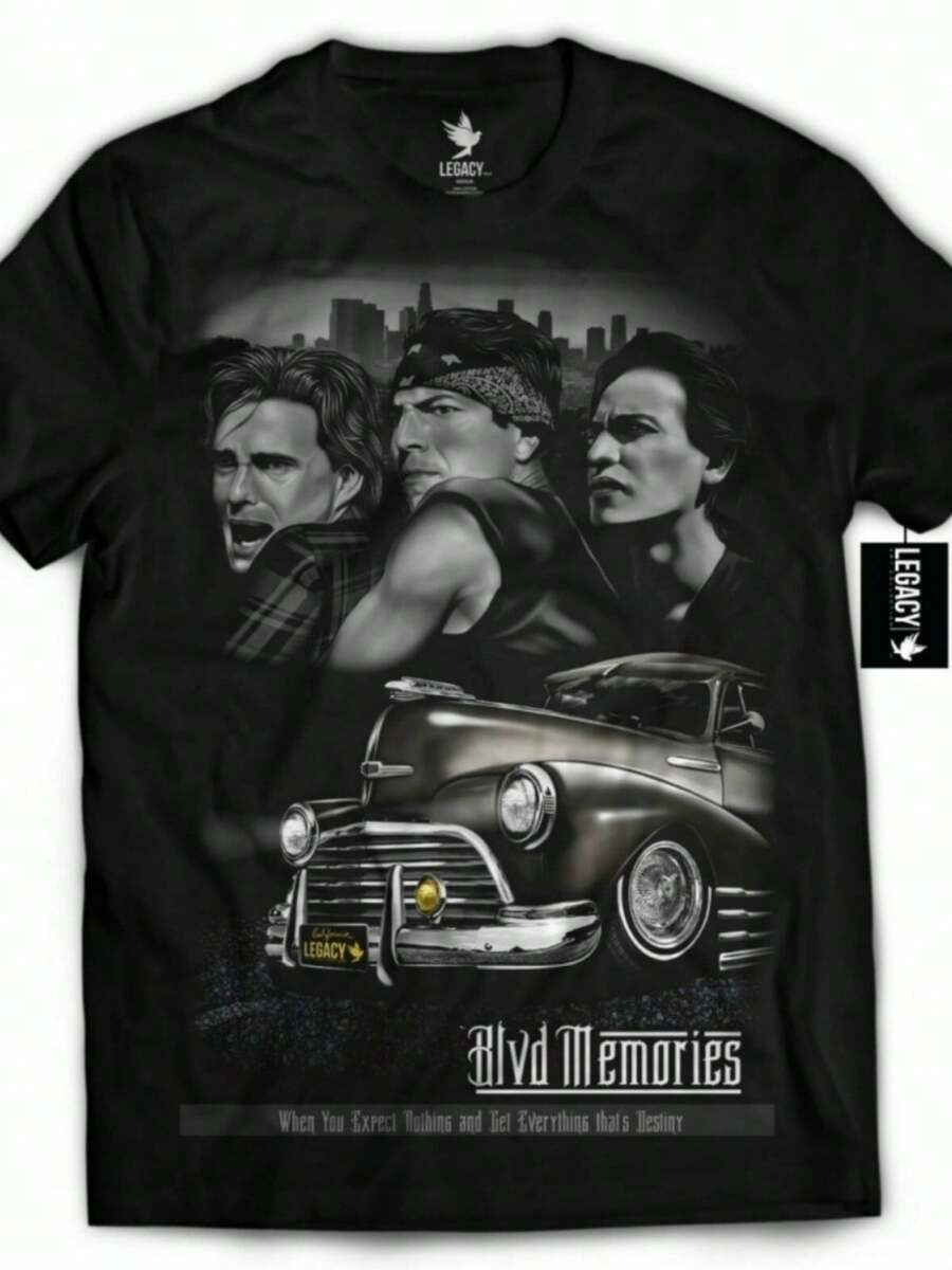 Blood In Blood Out BLVD Memories T-Shirt Limited Edition Los Angeles Lowrider - màu đen - Xem 1