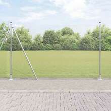 vidaXL 50 x 1,4 m (16 x 16 mm Gewebe) Stahlzaunpfosten, silber - A - Visualizzare 1