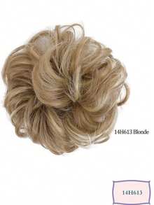High Temperature Fiber Messy Bun Hair Scrunchie With Hair Ties, Suitable For Various Occasions - Multicolor - View 29