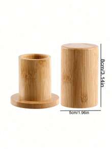 1pc Toothpick Holder, Bamboo Toothpick Container, Wooden Toothpick Dispenser - Multicolor - View 6