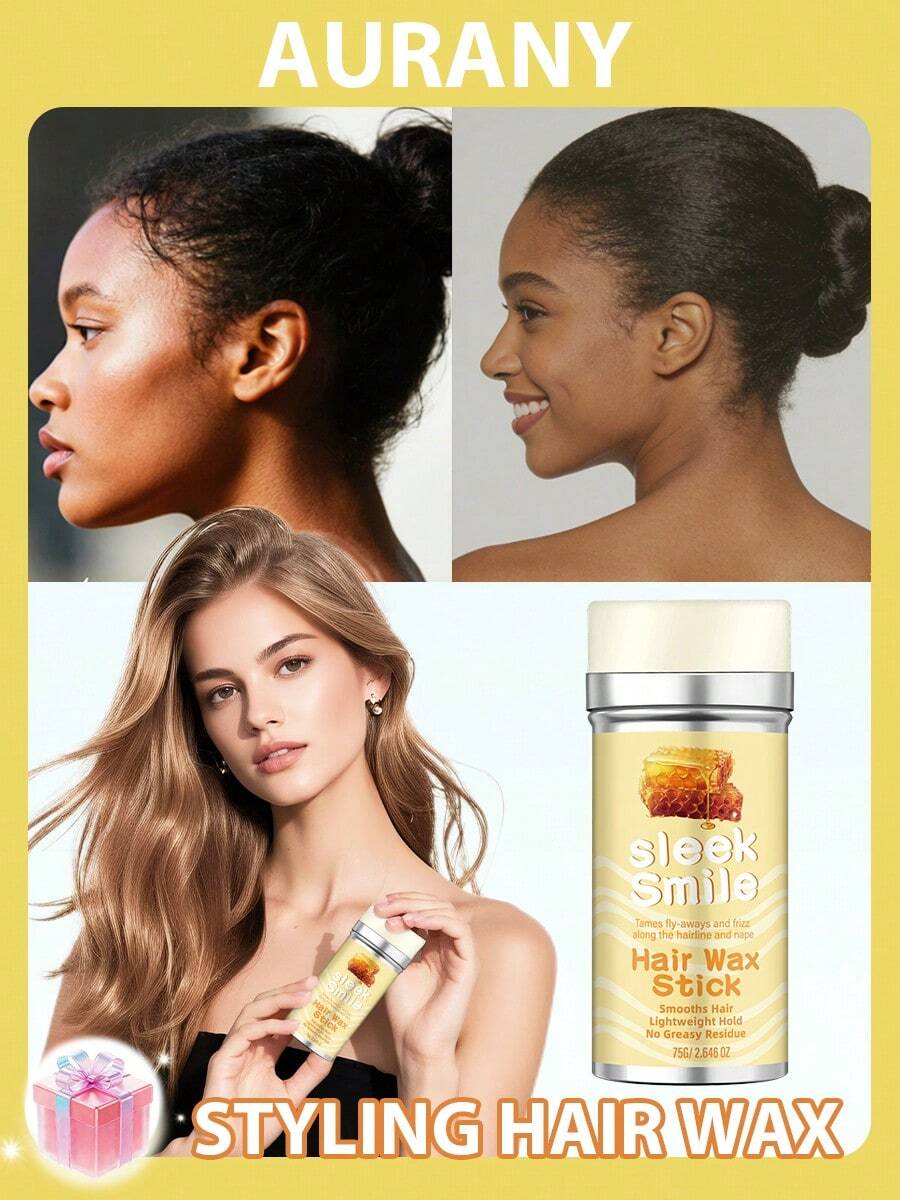 75g Strong Styling Wax Stick, Edge Control Stick & Molding Wax, Lightweight Shaping, Smoothens Frizz, Easy Braiding Hairstyle, Frizz Control, Natural Beeswax & Avocado Ingredients, Natural Styling Without Stiffness, Suitable For All Hair Types, Daily Styling - Hair Wax - View 1