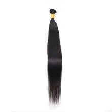 Set de 1 pieza/3 piezas de extensiones de cabello humano virgen brasileño liso, color natural, 8-30 pulgadas - Negro - Ver 21