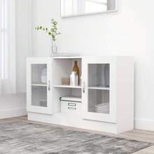 vidaXL Vitrinenschrank Weiß 120x30,5x70 cm Holzwerkstoff - Bianco - Visualizzare 1