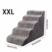 1个弧形宠物楼梯，适用于小型犬和老年犬，床边宠物坡道，圆形宠物楼梯 - 彩色 - 查看 14