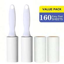 1/12pcs Household Lint Roller Brush, Reusable Sticky Lint Remover For Clothes, Furniture, Pet Hair - White - View 21