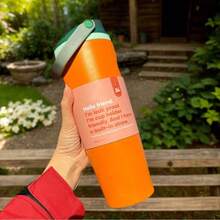 0'wal'aa 30oz Stainless Steel Insulated Mug/Coffee Mug/Car Mug - Convenient And Portable Multi-Functional Water Bottle - Perfect For Cars, Homes, Work And Travel, Suitable For Drinking Hot And Cold Beverages, Easy To Clean, Double-Necked Bottle, Suitable For Home/Office/Gym. - trái cam - Xem 3