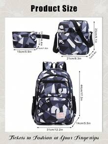 Fashion Color-Blocking Backpack For Women, Casual Large Capacity Knapsack, Fashion Simple College Student School Bag, Casual Daypack, Waterproof Bookbag, Travel Backpack Suitable For Daily, School And Outing Use, Travel Essentials, School Supplies, Travel Accessories - Nhiều màu - Xem 5