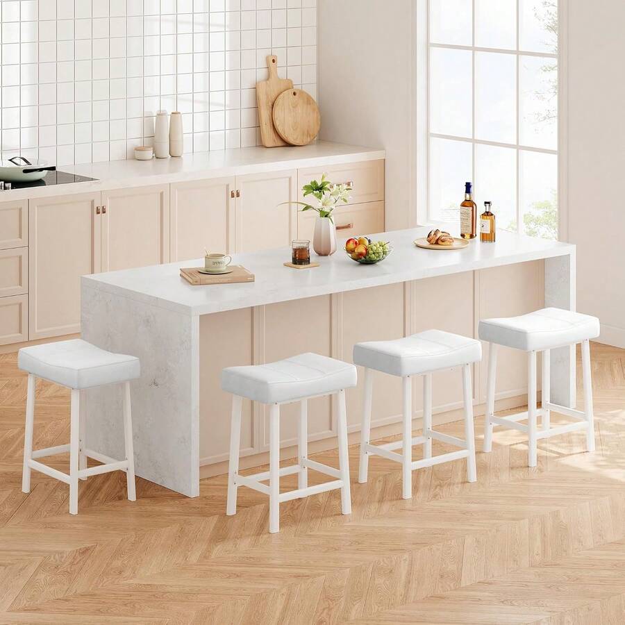Barstools - White-4pcs - View 1