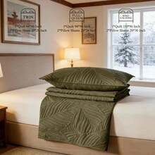 3 Pcs Bed Comforter Set,Queen Comforter Set,Edredones Para Cama Queen Size Quilt Bedding Set,Army Green Warm Microfiber Quilt Set,3-Piece Bedding(1 Quilt+2 Pillow Shams) King 104''X96'' Fluffy Cozy Skin-Friendly Lightweight Breathable Soft All-Season Quilt For Bedroom Home Living Room Dorm Office Decor - Army Green - View 3
