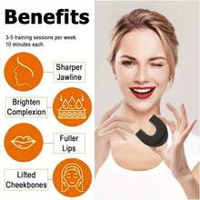 1/3pcs Silicone Chewing Muscle Trainer | Upgraded Chin Exerciser And Neck Tightener, Facial Muscle Training, Non-Electric - Multicolor - View 6