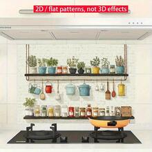 1张2D平面厨房防油贴纸 | 温馨厨房场景设计，各种厨房用具和物品整齐摆放，展现日常生活温馨氛围 | PVC装饰贴纸 | 适用于厨房/咖啡厅/餐厅墙面装饰 - 款式1 - 查看 2