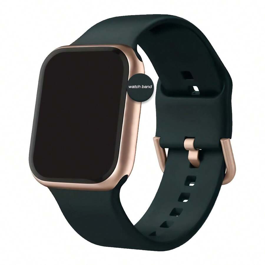 1 条硅胶运动表带，兼容 Apple Watch 38 毫米 40 毫米 41 毫米 42 毫米 44 毫米 45 毫米 49 毫米，兼容 Apple Watch Series 9 Ultra 8 SE 7 6 5 4 3，男女通用，可作为返校学生的礼物 - 墨綠色 - 查看 1
