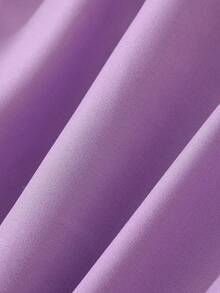 Söt, rund halsringad, kortärmad topp med tecknat ballongtryck och asymmetrisk kjol med resår i midjan, tvådelat set för flickor, vår/sommar - Blåröd - Visa 11