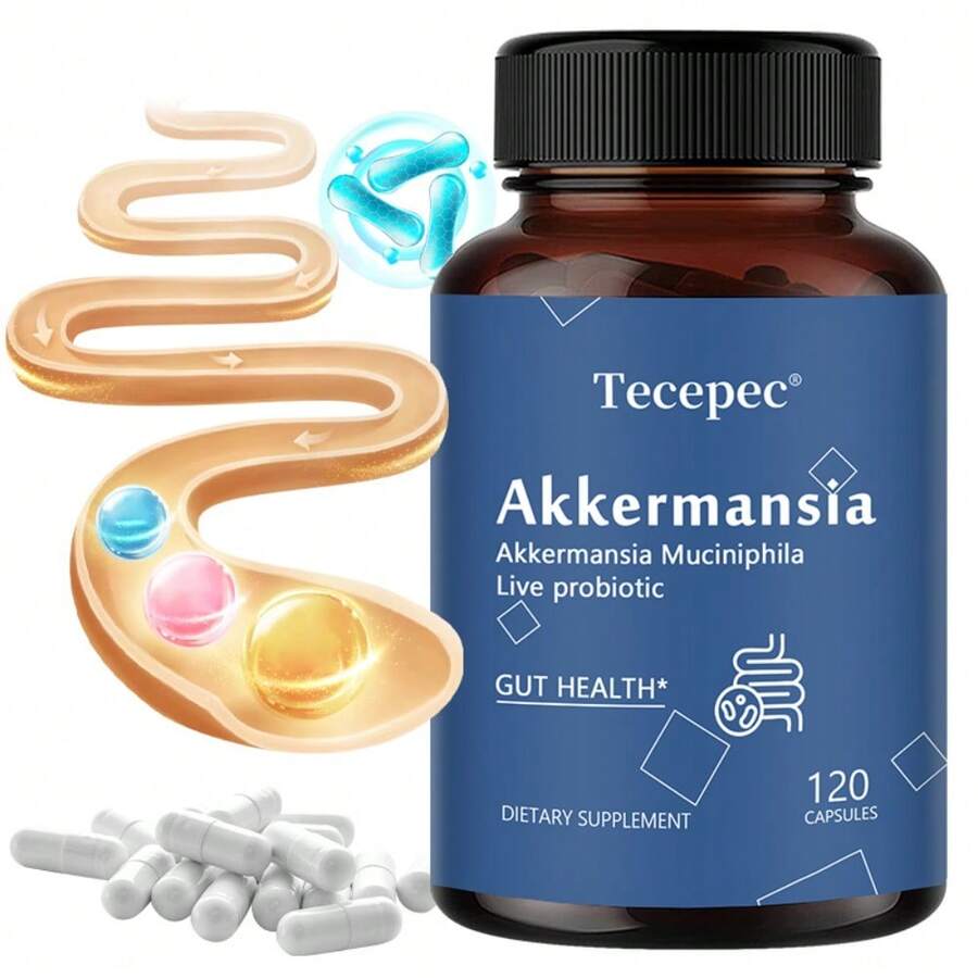 Bunkell Akkermansia 100 Billion AFU - Live Probiotic - Digestive Health & Energy Support For Women & Men - 120 Capsules - 1 Bottle - View 1