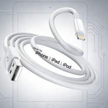 1根3.3英尺/6.6英尺高效数据传输和快速充电线，兼容 14系列、14 Pro Max/14 Pro/14 Plus/14/13/12/11系列 - 白色 - 查看 2