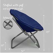 sillones para recamara Lifestyle - Silla de Piel sintética con Marco de Metal Talla única Color Azul - Azul oscuro - Ver 3