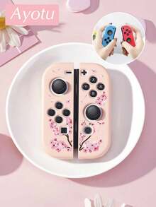 Ayotu Sakura Tree Pattern Game Console Shell And Accessories Compatible With Switch/Switch OLED/Switch Lite, Including Protective Case, Storage Bag, Dock Shell, Console Dust Cover, Game Card Case, Controller Grip, Etc. Suitable For Christmas, Spring Romance, Valentine's Day, Back To School And Other Occasions As Gifts - Multicolor - View 14