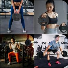 Set de Pesas Ajustables para Gimnasio en Casa - Incluye Barra, 6 Discos (40 Lb/18 Kg) y Bomba Cardio, Entrenamiento de Fuerza Completo - Negro - Ver 5