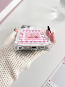 Bowknot Cherry Painted Transparent Card Holder Soft Silicone Protective Phone Case Compatible With IPhone 17pro/17Air /17/17promax16/11/16pro/16plus/16promax/16e/15Promax/13/14/12/XS/XR/7G/8P, Compatible With Samsung Galaxy, Redmi - Multicolor - View 6