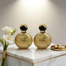 50ml (1.7 Ounces) Two-Bottle Oriental Flower Fragrance, With A Golden Appearance Design And Golden Aroma. The Top Notes Are Peach, Freesia And Orchid. The Middle Notes Are Jasmine And Orange Blossom. The Base Note Is Warm Vanilla, Amber And Sandalwood. Oriental Fragrance, Women's Perfume, Perfume Ladies. Perfume Set, Vanilla Perfume, A Gift For Friends, Mini Perfume For Women, The Top Choice For Valentine's Day Gifts. - 2PC - View 1