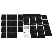SHIOUCY Black 36-Compartment Literature Organizer 9.3x2.4in 176lbs Load Removable Partition For Office School Document File Storage - Black - View 11