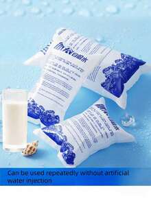 Túi đá tự hút dùng cho thực phẩm tươi sống, trái cây, thịt, hải sản, bảo quản đông lạnh và lạnh, túi đá vận chuyển dùng một lần, túi giữ nhiệt dày dặn. - Nước tự thấm - Xem 5