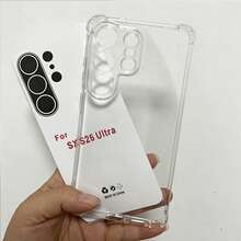 [2-In-1] Galaxy S26 Series Shock-Proof Case + High-Definition Tempered Glass Screen Protector, S26 Ultra/S26 Plus/S26 Transparent Soft TPU Bumper Protective Cover - Transparent Case + Tempered Glass Screen Protector - View 6